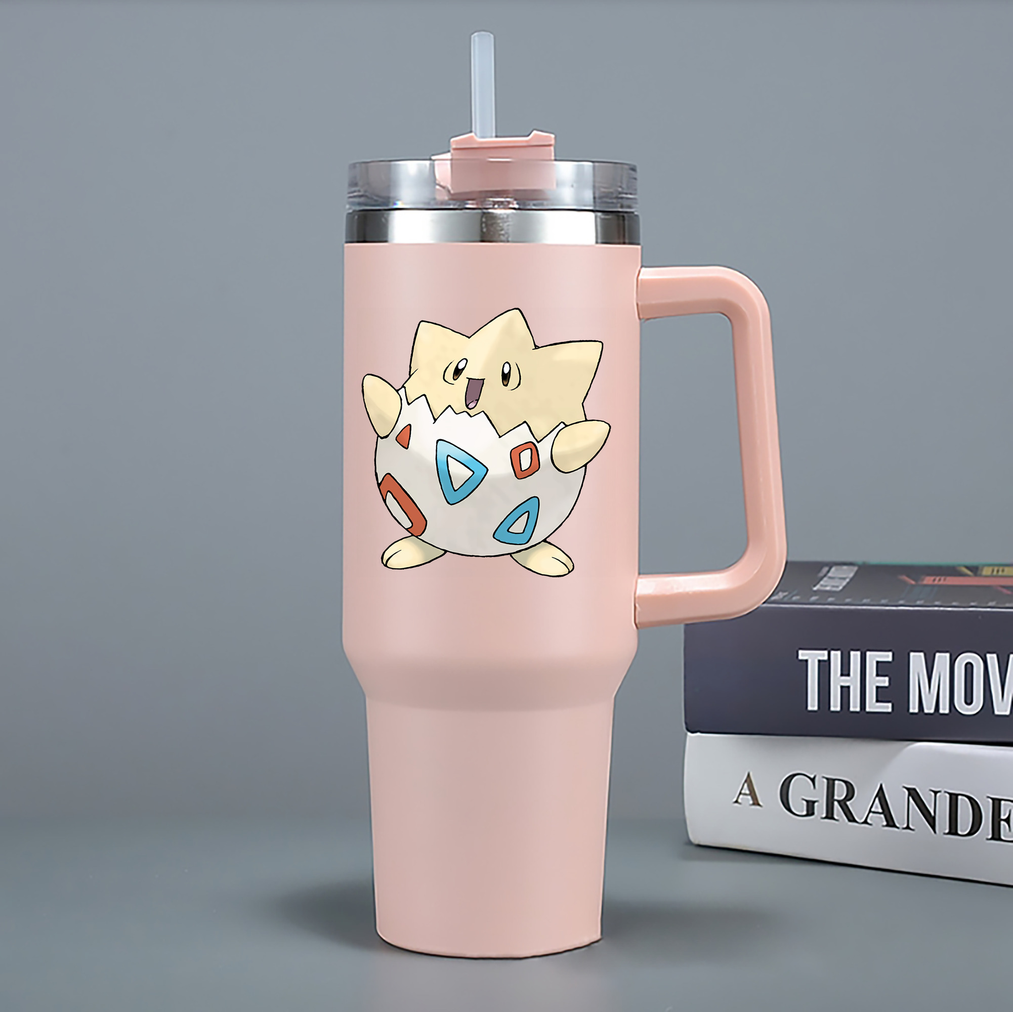 （画像用） ポケットモンスター Pokémon 1200mL車用タンブラー - クリスタルステッカー（プラスチックストロー付き）